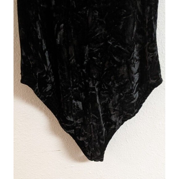 Women's RT Black Velvet Bodysuit made in South Africa Size Small/Medium - Picture 6 of 9